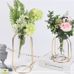 미니 철제 인테리어 화병 유리 와이어 꽃병 소품 2type 대형