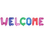 메세지은박풍선세트 웰컴컬러풀 생일 파티 호일 풍선