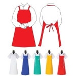 학교급식 주방 착용편한 양면 방수 앞치마 흰색 65 X 90 CM 주방위생 조리복 착용감