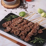 캠핑음식 수제 모듬꼬치구이 숯불 순살 닭꼬치 염통꼬치10개