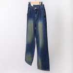 아이우먼 유니크워싱블루팬츠 빅사이즈사랑해요 F998L201