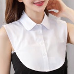 페이크카라 면 블라우스 스웨터 ol 분리형 셔츠 false 옷깃 여성 탑 넥카라 케이프