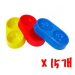 고급형 쌍밥그릇 15개 색상랜덤 플라스틱식기 밥그릇