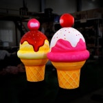 2미터 높이 아이스크림소품 공기조형물 옥외광고물 포토존제작 디저트조형물