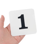 사각 아크릴 숫자 번호판 1 50번 mm 낱개 5개 100X100