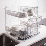 올스텐 식기건조대 2단 보급형 설겆이선반 컵 그릇