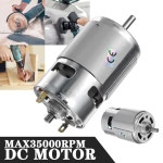 775 DC 모터 최대 볼 베어링 고출력 저소음 기어 전자 부품 21000RPM