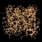 은하수 400구 투명선 LED 커튼 웜색 지니전구 점멸