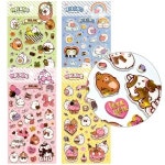 몰랑 금박스티커 4종X3개 꾸미기놀이 PVC스티커 팬시