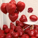 레드 파티 웨딩 발렌타인 라텍스 하트 생일 데이 헬륨 풍선