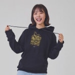 키밍 혀 입 표정 OPEN 그래픽 맨투맨 후드티