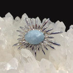 천연원석 탄생석 남옥 아쿠아마린 925 브로치 5 5 1점