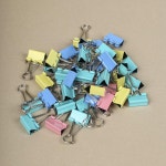 문구존 컬러 더블클립 40p 서류 집게클립