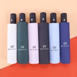 튼튼한 UV 자동 3단 양우산 접이식 단우산 반자동 양산 우산