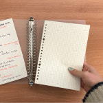 반투명 바인더노트 모눈속지 A5 회사노트 수학노트 유선노트 기업다이어리