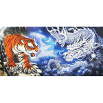 케이엠엘리 용호상박 패브릭 보석십자수 사각 35x70