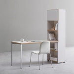 데스커 1200폭 5단 H형 책상 콘센트형 상부도어형