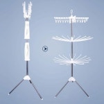 키밍 다용도 수건 건조대 3단 회전 빨래건조대