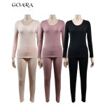 부드럽고 베이직 여성 내의 상하세트 내복상의