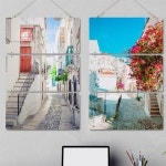 꾸밈 nn887-멀티아크릴액자 이국적인골목길 3단