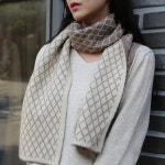 코코 울 터치 머플러 체크 니트 목도리 여성 쁘띠 롱 코코울터치
