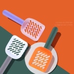 단단한 고양이 배변삽 모래삽 화장실청소 감자청소