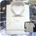 레노마 레노마셔츠 레노마셔츠도트 변형 프린트 드레스 반소매셔츠 RLUSGP 801