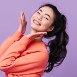 여우가발 풍성한 웨이브 포니테일 쉽고 간편한 고열사 원터치 집게달비 내추럴브라운 1개 H2001
