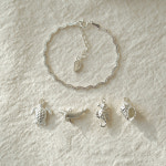 어나더그린 925실버 바다물결 소라팔찌 어나더그린