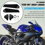 MKLIGHTECH 야마하 YZF R7 2021 2022 백미러 윈드 윙 조절식 회전 사이드 미러 윙렛 01 Bla도구 YZFR7