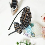 유니크한 화려한 블링 비즈 헤어밴드 머리띠