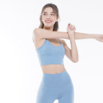 크롭탑 OS 필라테스복 요가복 벨라 끈 패드포함