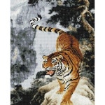 맹호 캔버스 보석십자수 40x50