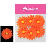 유니아트 조화꽃 1500 뿅국화 형광주황