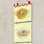 꾸밈 nv041-멀티아크릴액자 우리동네분식2 4단소형