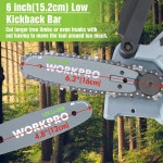 WORKPRO 12V 무선 미니 전기 톱 충전식 가지 치기 원예 트리 분기 목재 절단