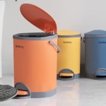 무소음 심플 페달 휴지통 사무실 가정용 화장실 종량제 인테리어 쓰레기통 5 5L 8 5L