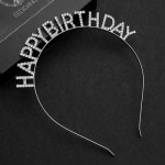 큐빅 생일 파티 축하 머리띠 해피 벌스데이 버스데이 왕관 헤어밴드 홈파티 소품