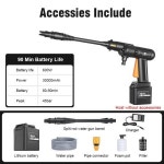 25V 전기 자동차 세탁기 총 30000mah 무선 고압 청소기 거품 다기능 노즐 Protable 세차 정원 스프레이