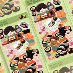 젤리크루 라라하우스 김밥말아김밥 씰스티커