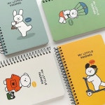 핑크풋 노트 필기 공책 스프링 노트 연습장 랜덤 B