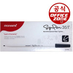모나미 모나미 모나미 모나미 351 싸인펜 12개 1타 수성펜 사인펜 청색 적색 녹색 칼라 방명록 기록
