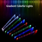 드럼 스틱 연습용 난타 채 공연용 LED 라이트 업 재즈 15 그라데이션 컬러풀 조명 USB 충전용 온 오프 스위