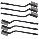 6pc 세트 작은 와이어 브러쉬 기계 부품 용 청소 녹 제거 페인트 액세서리 x 스테인레스 스틸