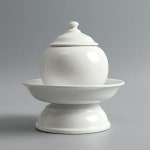 백자 당초문 옥수 그릇 L 제수용 불교용품