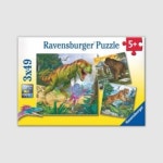 코리아보드게임즈 라벤스부르거 원시의 동물들 3X49피스 퍼즐