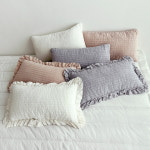 올리버하우스 힐링 미니 순면 피그먼트 베개커버 솜포함 프릴 일반 20X40