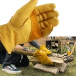 캠핑장갑 보호장갑 소가죽 BBQ장갑 소가죽 손보호장갑 M