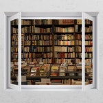 꾸밈 bh734-도서관 창문그림액자