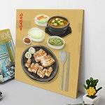 아트박스 꾸밈 cl189-아크릴액자 맛있는메뉴들 안주 중형